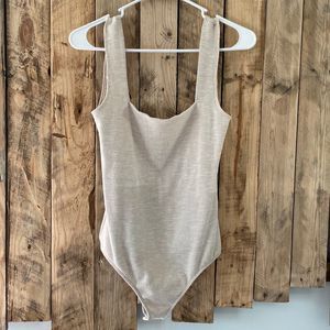 Free People Intimately Free Ribbed Square Neck Body Suit Size Small